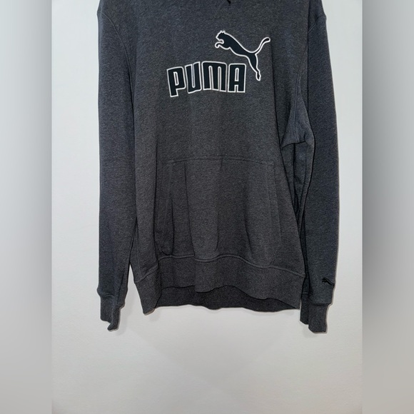 NWT LG Puma Dark Grey Heather and Black Logo Drycell Hoodie - Picture 3 of 12